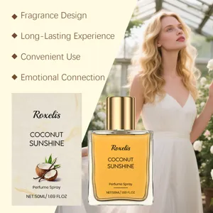 Vista dettagliata dello spray profumato Roxelis Coconut Sunshine in un giardino