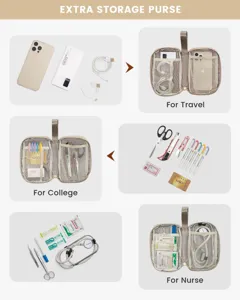 Versatile storage pouch organizer for travel, college, and nursing medical equipment