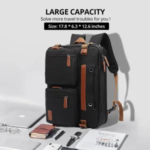 Mochila de viaje de negocios de gran capacidad para hombres con funda para portátil
