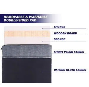 Detailed view of the multi-layer removable pad for pet carrier backpack