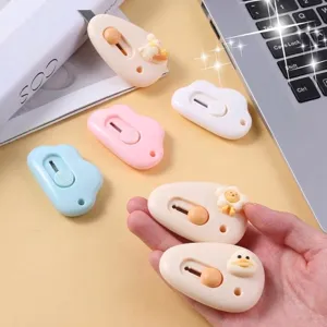 Mini Cartoon Cuttermesser Edelstahlklinge Tragbarer Süßer Auspacker Für Schüler Büro Schule DIY Bastelwerkzeug