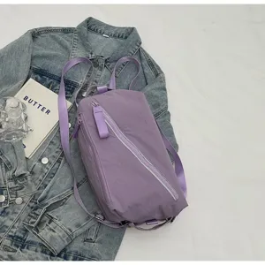 Zaino casual alla moda viola e borsa a tracolla per donne viaggio quotidiano o sport all'aperto