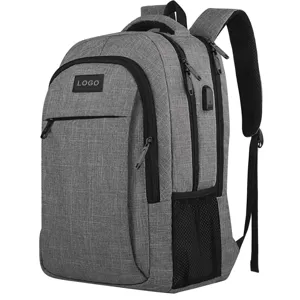 Mochila para Portátil de Negocios para Hombre Tela Oxford Impermeable Gran Capacidad Bolsa de Viaje Con Puerto USB Mochila Escolar para Ordenador