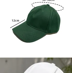Solid color fitted baseball cap for men and women, plus size casual sun protection hat.