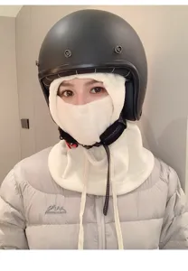 Winter outdoor cycling balaclava fleece face mask hat thermal windproof neck warmer gear.