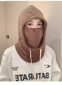 Winter fleece thermal balaclava hood windproof cycling face mask for outdoor sports and skiing