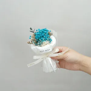 Handmade preserved flower bouquet gift, exquisite mini floral arrangement for festival decor.