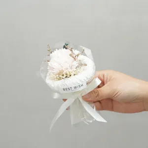 Mini preserved flower towel bouquet gift for teachers day, beautiful handmade decorative present.