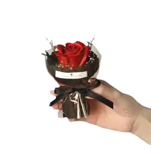 Mini soap rose bouquet artificial flower handmade gift for teachers day romantic decoration