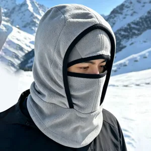 Dikke winterwarme fleece bivakmuts voor buitensporten en fietsen voor volwassenen