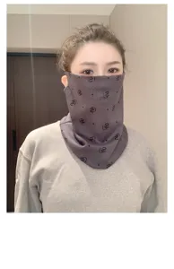 Masque facial et cache-cou coupe-vent épaissi pour cyclisme extérieur en hiver et protection.