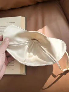 Thickened winter warm 3D face mask, soft interior lining, cozy wool blend fabric detail view.