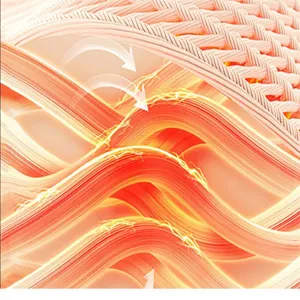 Détail macro du tissu thermique respirant pour masque de protection facial d'hiver