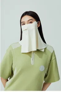 Ice silk sun protection face mask full face UV shield neck cover for women cycling outdoor