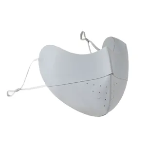 Mascherina di Protezione Solare in Seta di Ghiaccio da Donna Blocco UV Traspirante Copriviso Anti UV Maschera Raffreddamento Senza Cuciture per Ciclismo All'aperto