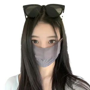 Masque de protection solaire UV pour femmes, masque visage respirant anti-UV coin des yeux