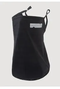Detailed view of women's cycling UV protection ice silk face mask, black neck gaiter design.