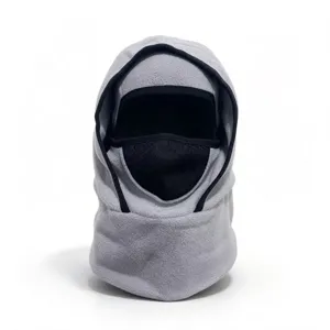 Warm fleece balaclava hood with face mask for men, ideal for winter cycling and skiing