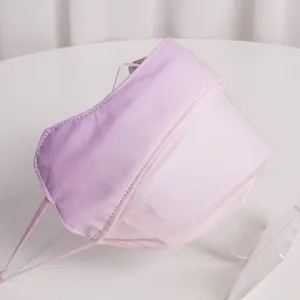 Maschera solare in seta di ghiaccio tie-dye traspirante con gradiente viola per UV.