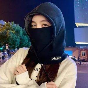 Winter warm windproof hooded balaclava scarf thick thermal face mask for outdoor cycling