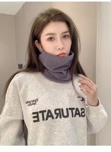 Winter cycling fleece neck warmer windproof warm snood scarf for outdoor sports daily wear
