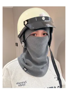 Balaclava in pile invernale caldo maschera antivento per moto cappuccio protezione collo all'aperto.