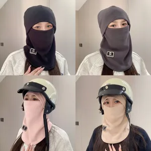 Thickened winter balaclava face mask with neck warmer for outdoor cycling and skiing