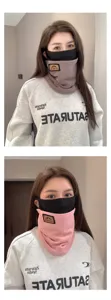 Winter fleece neck gaiter warm windproof face mask for skiing riding outdoor sports comfortable