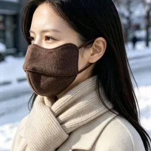 Thickened wool 3D winter warm anti-cold face mask for women outdoor snow protection stylish