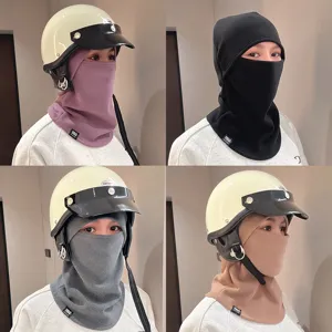 Inverno Caldo Pile Balaclava Antivento Maschera Facciale Ciclismo Cappuccio Collo Termico Sport All'aperto Berretto Per Uomini Donne