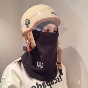 Casco de ciclismo de invierno pasamontañas conjunto mascarilla facial polar antiviento equipamiento