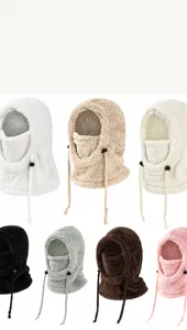 Passamontagna in pile multicolore per bambini per sci e ciclismo all'aperto in inverno.