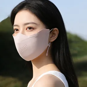 Unisex Ice Silk Sun Protection Face Mask Breathable UV Protection Eye Corner Shield Adjustable Outdoor Cycling Driving Mask