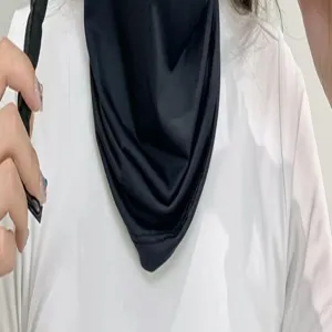 Detail view of the breathable ice silk sun protection neck gaiter, showing adjustable strap.