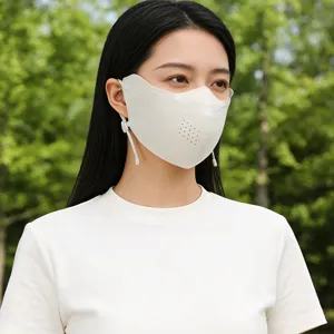Breathable ice silk sun protection mask with UV protection for outdoor riding and driving