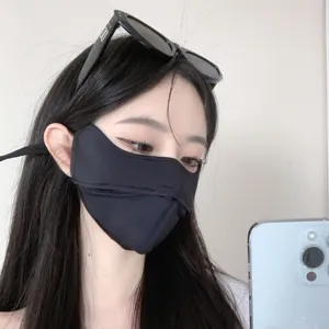 Summer UV Protection Face Mask Breathable Ice Silk Sun Protection Anti UV Face Cover For Women Outdoor Cycling
