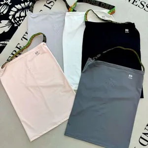 Cooling ice silk sun protection face mask breathable cycling neck gaiter with colorful strap
