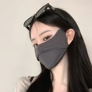 Summer 3D ice silk sun protection face mask with UV protection and eye corner coverage.