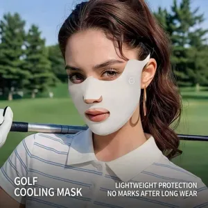 Women Outdoor Ice Silk Sun Protection Face Mask Seamless Breathable Mask For Golf Running Cycling UV Protection Cooling Mask