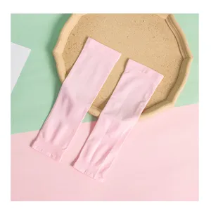 Summer ice silk sun protection sleeves, breathable solid color thin arm sleeves for outdoor use.
