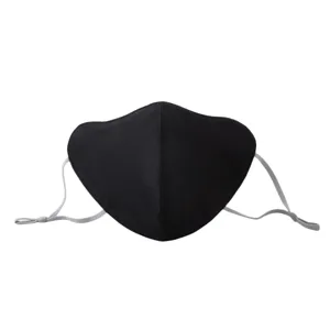 Thickened windproof autumn face mask in black velvet, ideal for outdoor warmth and dust protection.