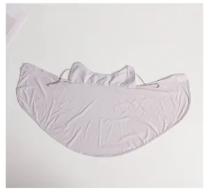 Ice silk sun protection face mask detail, breathable neck guard fabric, adjustable strap.