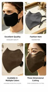 3D winter cycling warm face mask windproof breathable face cover for men and women outdoor sports.