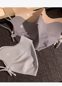 Detailaufnahme der UV-Schutz-Gesichtsmaske mit Augeneckenschutz und 3D atmungsaktivem Design.