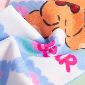 Hochwertige, süße Cartoon-Eisseide-Sonnenschutz-Armstulpen für Kinder mit Blumenmustern