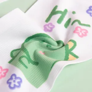 Kids ice silk sun protection sleeves with cute cartoon print, breathable arm covers.