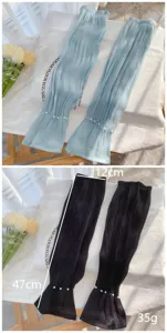 Manches de protection solaire en maille perlée femmes été conduite anti UV longues