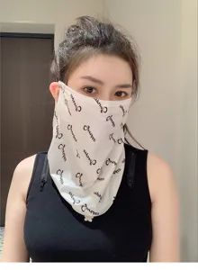 Outdoor sun protection face mask ice silk breathable cycling neck gaiter summer anti-UV mask