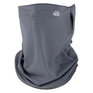 Unisex Eisseide Nylon Sonnenschutzmaske UV Schutz Atmungsaktiv Ohrhaken Halsgamasche Sommer Outdoor Radfahren