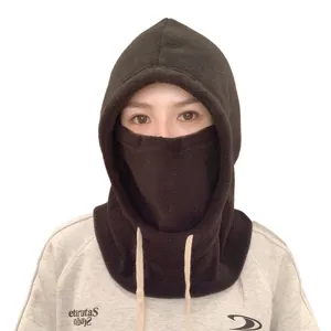 Cagoule en polaire pour cyclisme extérieur avec masque facial et cache-cou intégrés